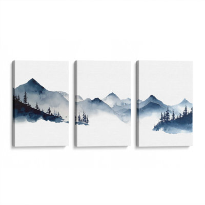 Ensemble de 3 impressions Misty Indigo Peaks