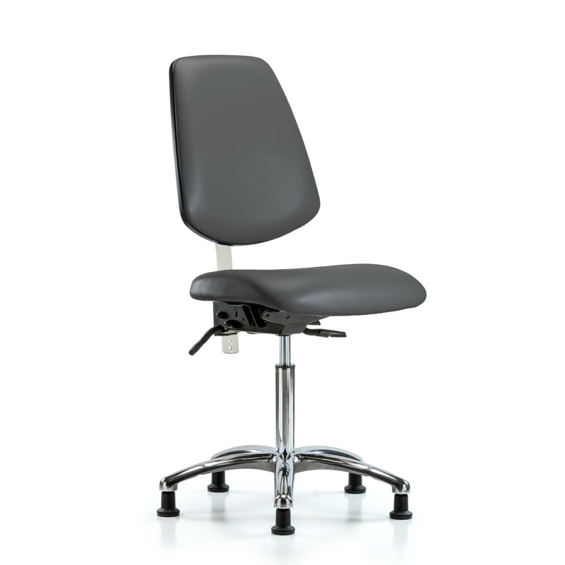 Calvinlee Vinyl Task Chair, Dark Gray