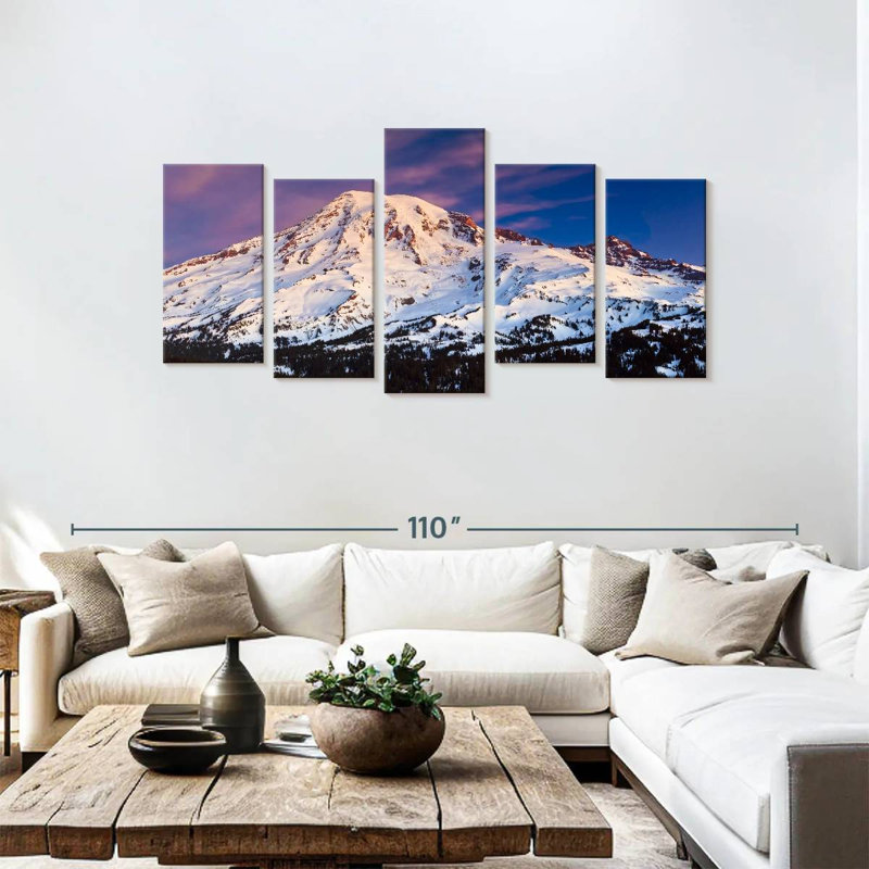 Alvord Snowy Mt. Rainier, H 40 po x l 80 po