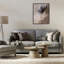 Fleurs vaporeuses sur toile giclée marron, création d'Annabelle Hall-114288942-114288943