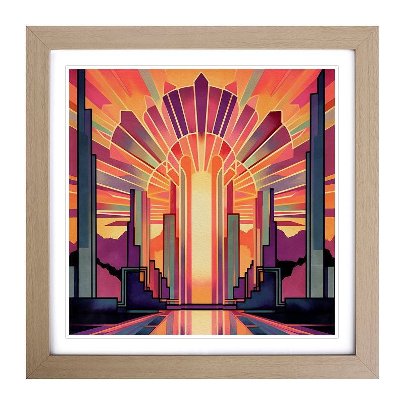 Single Picture Frame Print on Wood, Oak