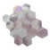 Aurora Glossy 3" x 3" Glass Hexagonal Mosaic Tile