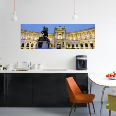 " Illuminated Façade, Austrian National Library (Osterreichische Nationalbibliothek), Hofburg, Vienna, Austria " Color Photography