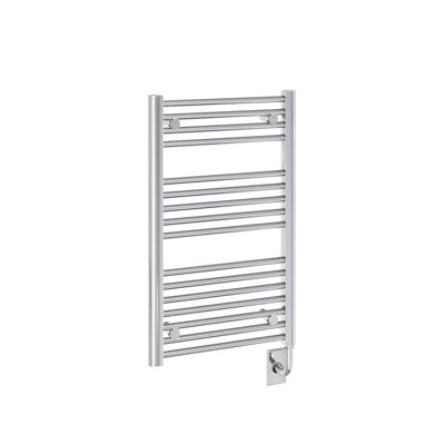 19"x31" Savoy Electric Hardwired Towel Warmer - Chrome, Fluid Filled, Includes Programmable Smart Switch, Lifetime Warranty