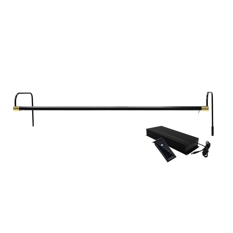 Applique murale 18 lumières DEL câblée, H 9,25 po x l 43 po x P 8,5 po, Noir/laiton