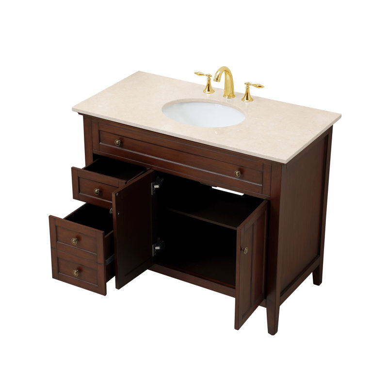 Ensemble de meuble-lavabo simple 42 po Ain, Teck