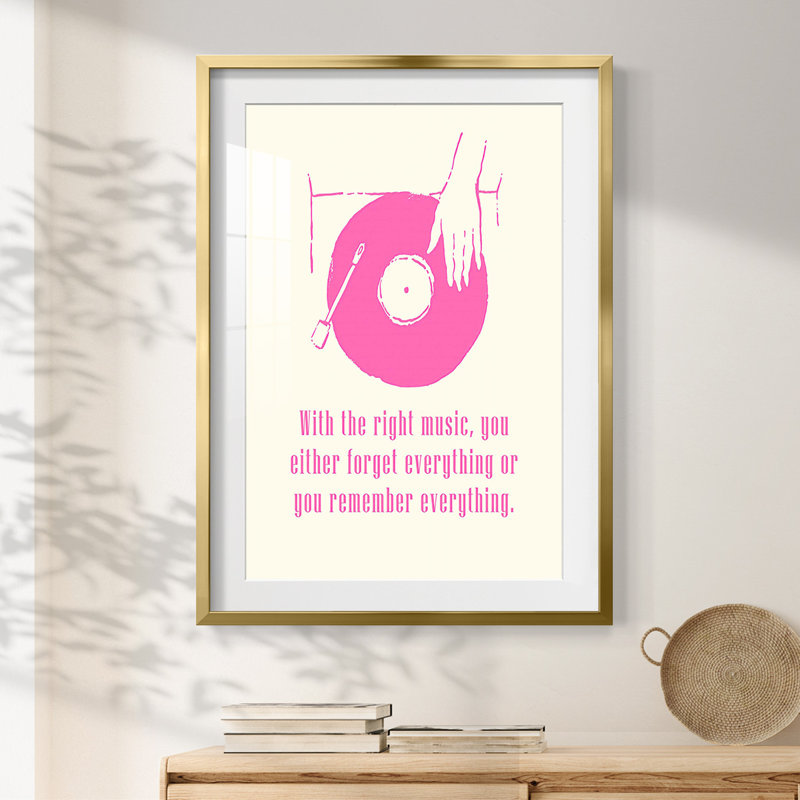 Sweet Melody I - impression encadrée, H 28,5 po x l 20,5 po, Doré