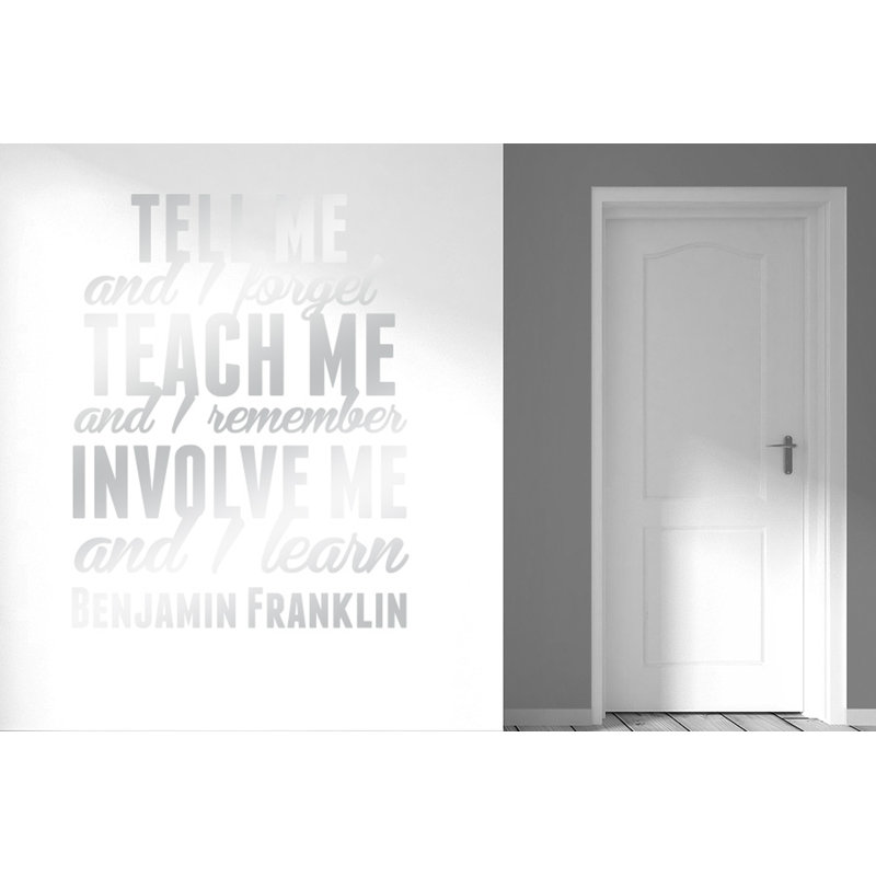 Wall Decal, Shiny Silver, Large