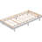 Modern Grey Twin Size Bed Frame With Floating Appearance In A Platform For Comfortable Rest