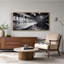 «Black and White Champagne Glasses in Frosty Freezer», art mural sur toile