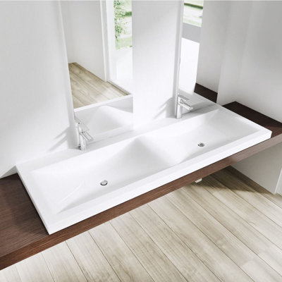 Durovin Bathrooms 480mm L x 1200mm W Natural Engineered Stone Rectangular Sink