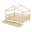 Full Size Wooden House Bed With Drawers-1894697746