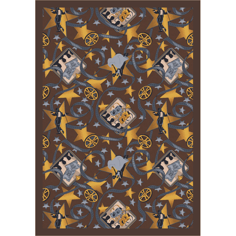 Tapis argenté Gaming and Entertainment par Joy Carpets, Rectangle 5 pi 4 po x 7 pi 8 po