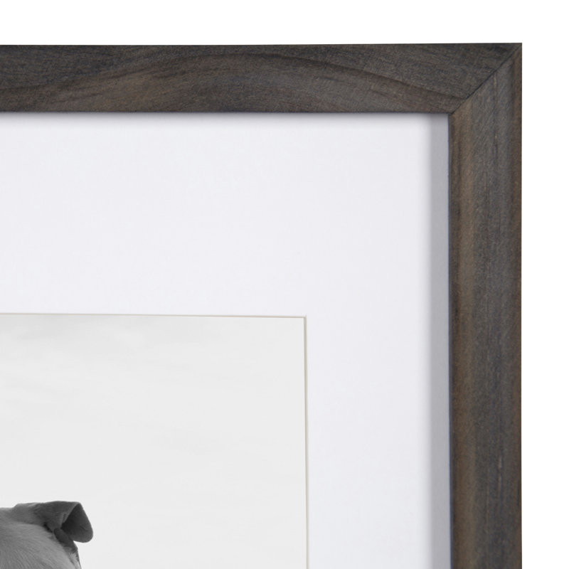 Ensemble de cadres muraux en bois Creason, Gris, 14 po x 18 po, 11 po x 14 po, Paquet de 2
