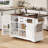 K&K 54.9" Kitchen Island With Drop Leaf