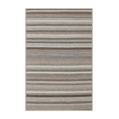 Tapis beige/brun/noir contemporain