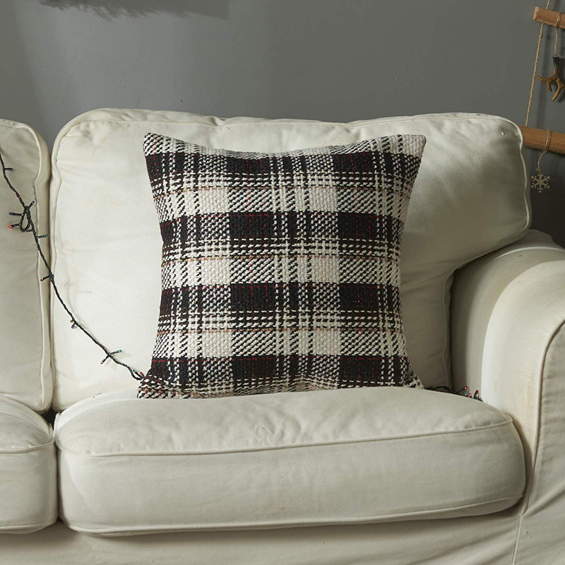 Housse de coussin Holiday Holiday Christmas, Noir, 18 po x 18 po