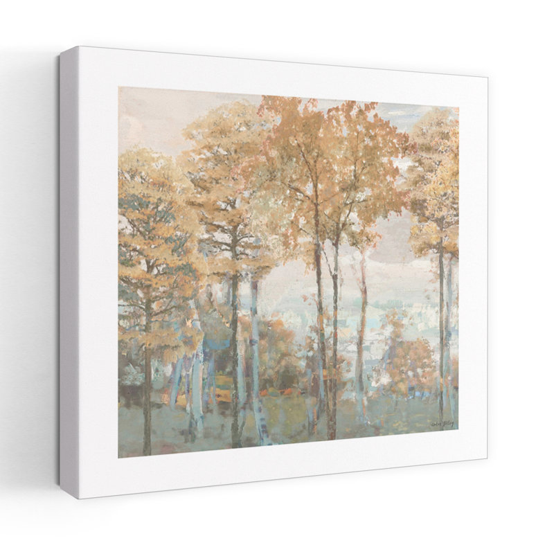 Art contemporain avec des arbres abstraits, H 36 po x l 36 po