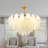 Mickle 8 - Light Dimmable Gold Chandelier with Crystal Feather