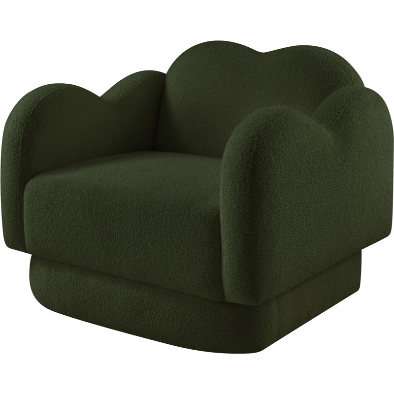 Chaise rembourrée Rainald, Ours en peluche vert