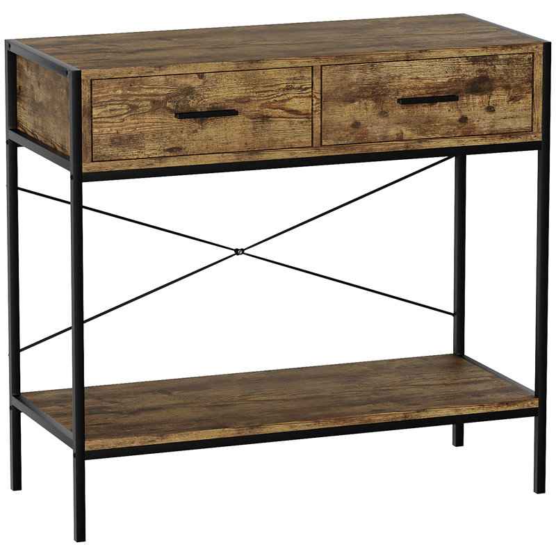 Sylvie 80Cm Console Table, Dark Wood