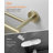 5-Piece Bath Hardware With Towel Bar Towel Rack Towel Hook Toilet Paper Holder And Towel Ring Set In Brushed Gold-117789492