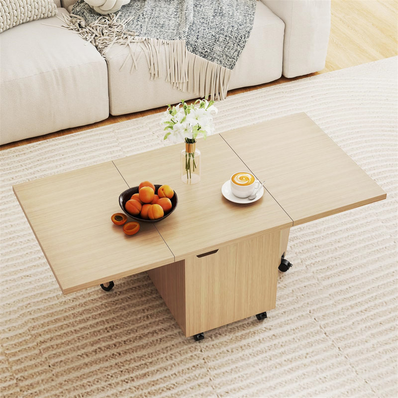 Coffee Table with Storage, Natural