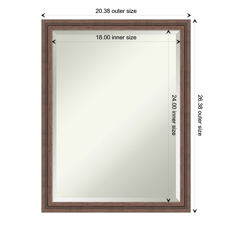 Miroir de salle de bain Libman, 26,38 po x 20,38 po