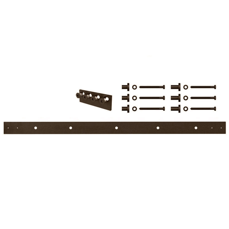 Rail d'extension de 4 pi seulement pour les mini portes de grange coulissantes, Bronze huilé