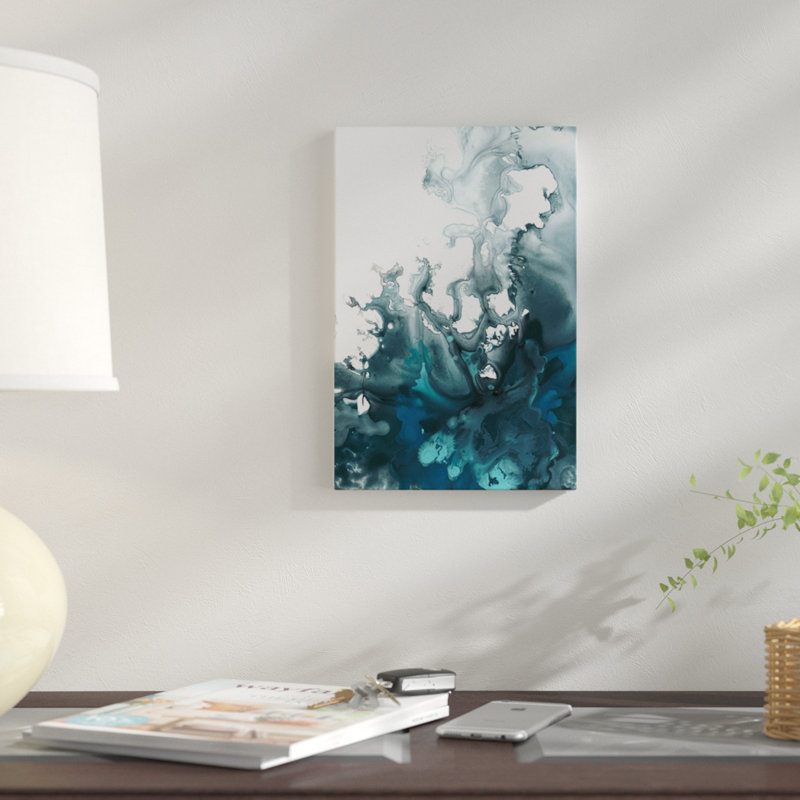« indigo tempest i », reproduction sur toile, H 60 po x l 40po x P 1,5 po, Pas de tapis, Toile tendue