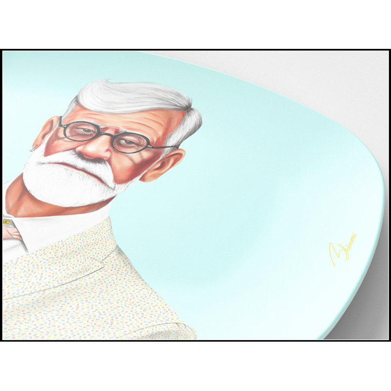 Plat de service 10 pi x 14 po Sigmund Freud, cadeau de psychologie unique au design moderne et polyvalent