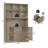  72"H Wood Storage Bookcase With Adjustable File Drawers, Base Cabinet With Drawers, Gray Brown-21946503