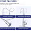 Robinet de cuisine 2 fonctions rétractable avec plaque de pont et bec à col arc haut-127366460