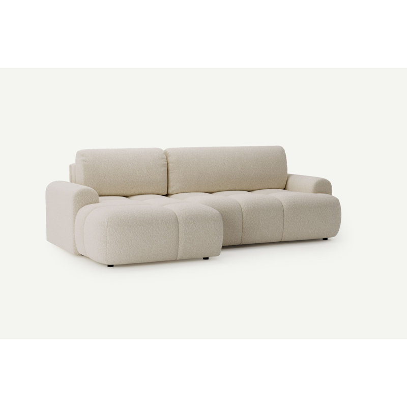 Bobby Corner Sofa 2,5 seater with sleeping function, Left Hand Facing, Grey