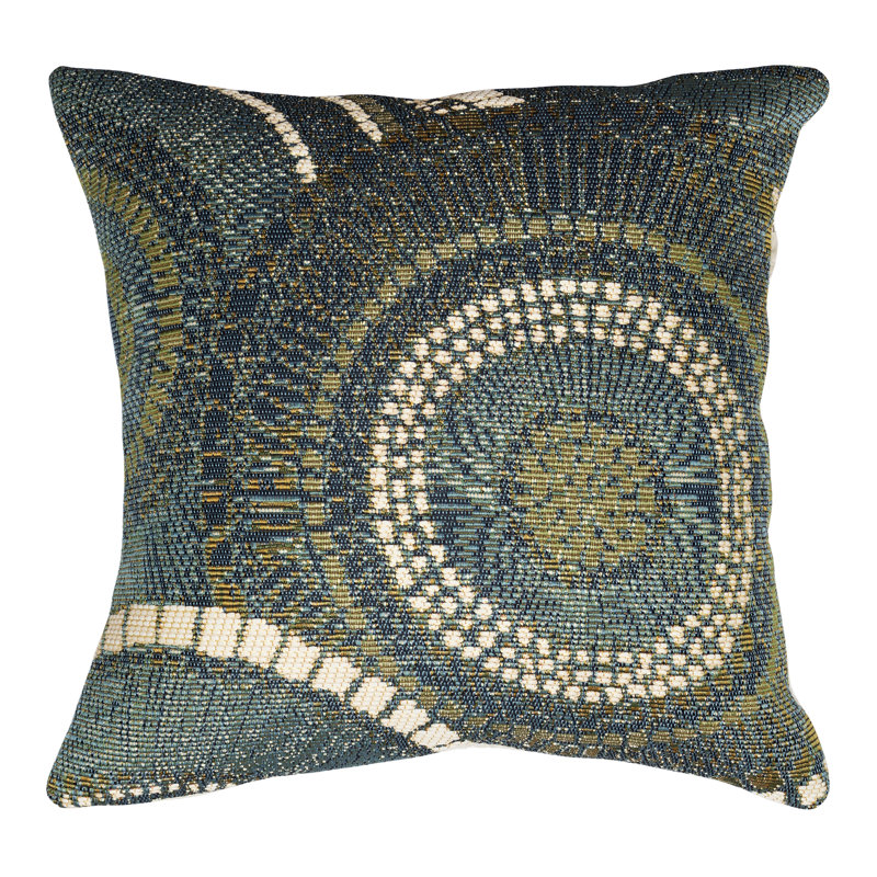 Marina Circles Indoor/Outdoor Pillow 18" X 18", Azure