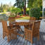 Round Solid Wood Outdoor with Umbrella Hole Bistro Table - 88.9 cm W 88.9 cm D
