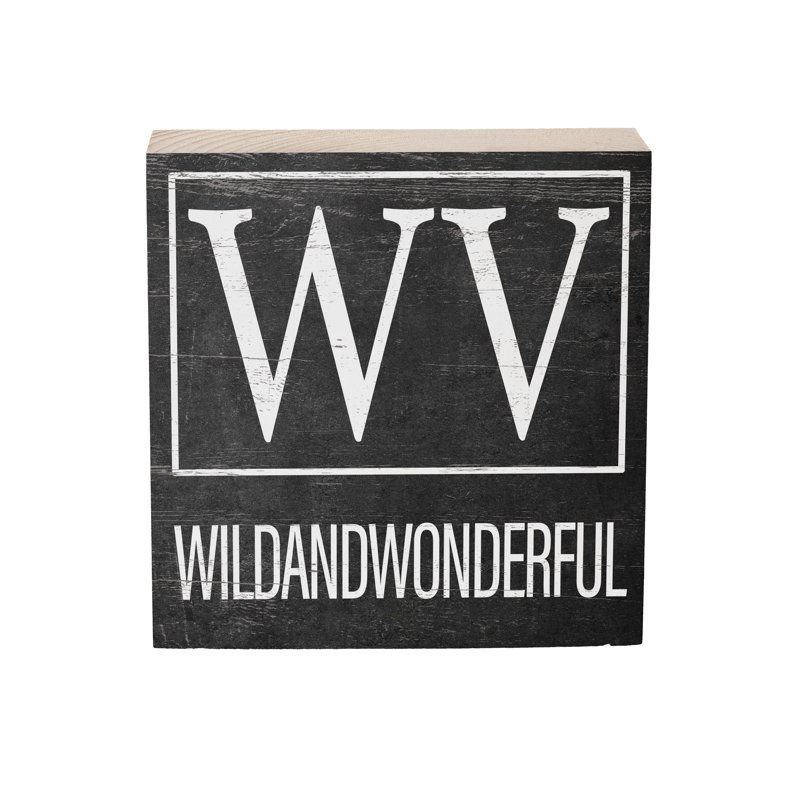 State Wooden Plock West Virginia 6x6"