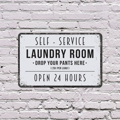 Enseigne en plastique 13 po x 20 po Laundry Room