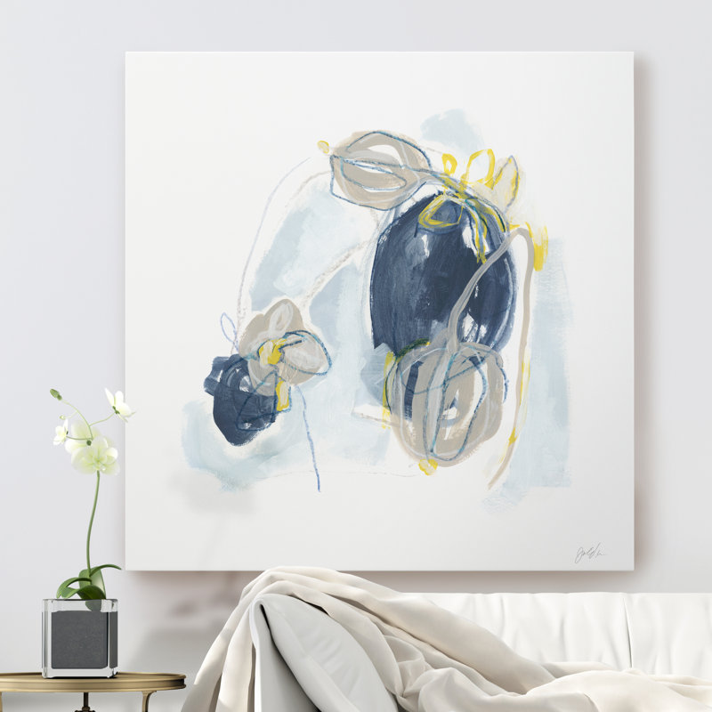 «Garden Tumble I», peinture sur toile, H 16 po x l 16 po x P 1 po, Toile tendue