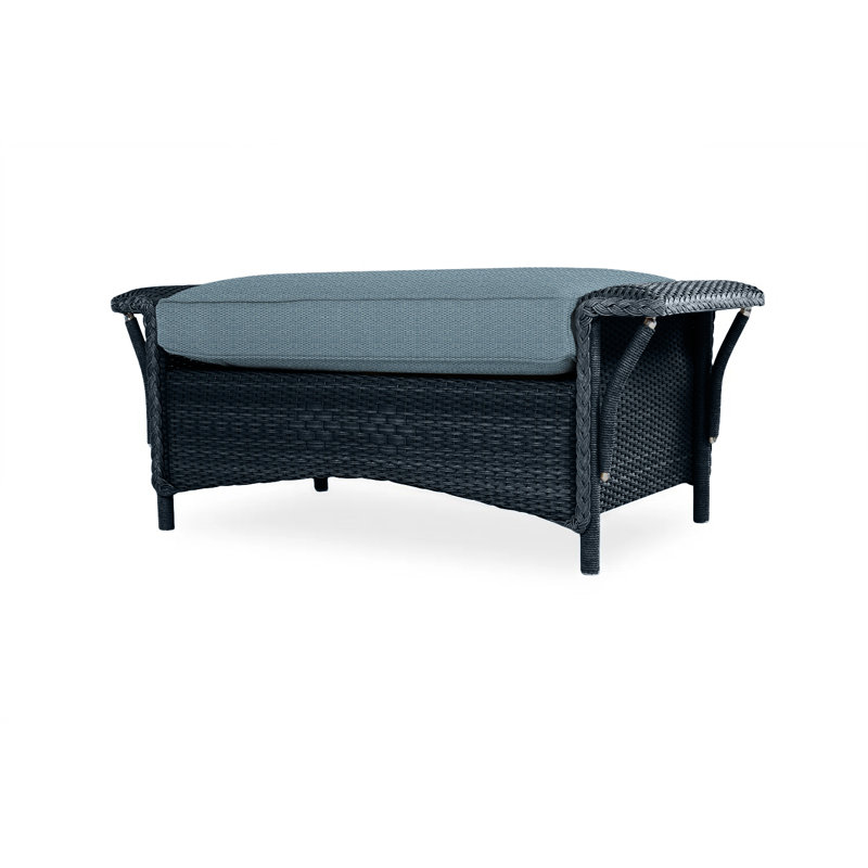 Nantucket Outdoor Ottoman, Remy Cloud, Ebony