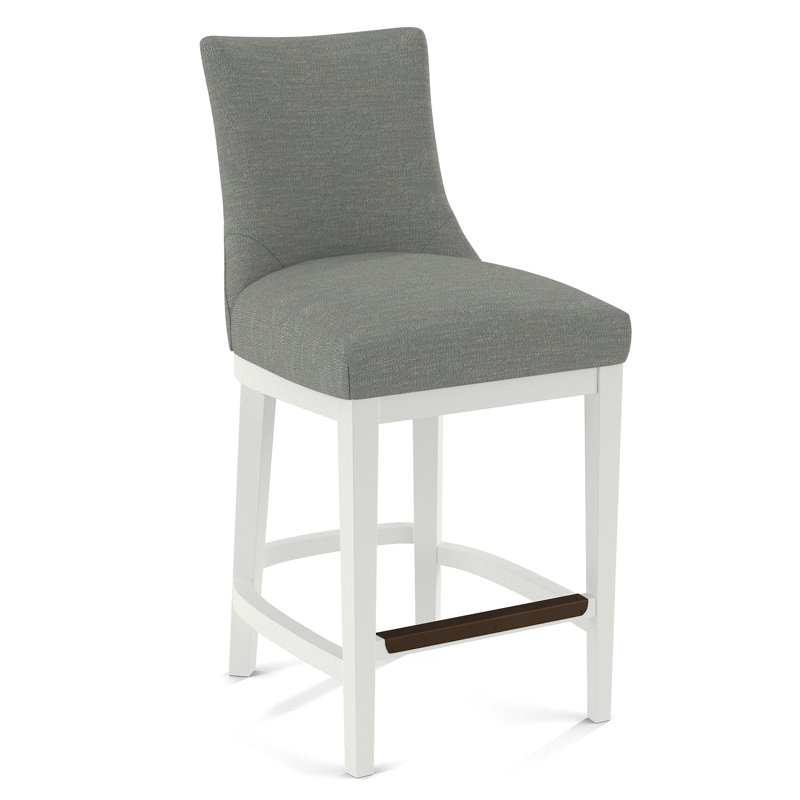 Upholstered Stool, Applause Bajah Ruby, White