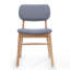 Chaises de salle à manger rembourrées de style Mid-Century avec structure en bois d'hévéa, pour intérieurs modernes et classiques-240700321-240700326