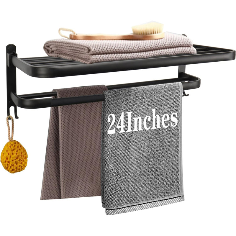 2 Wall Towel Rack, 6.5" H x 24" W x 8.3" D