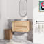 Meuble-lavabo mural moderne 30 po avec tiroir à fermeture en douceur, meuble-lavabo imitation chêne, détail-554675691