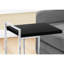 Table d'appoint moderne - Collation infaillible en métal stratifié noir