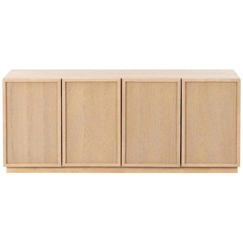 Bronwyn 4 Door Wood Media Stand, Natural