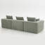 Canapé modulaire modulaire à 3 places, canapé à assise profonde entièrement en mousse avec chenille texturée moelleuse, installation compressée et installation sans outils, conception à profil bas pour les petits espaces, l 111 po x P 37 po x H 23,6 po-710172875