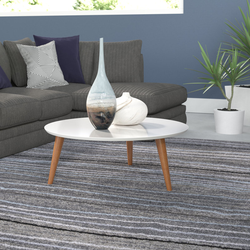 Kershner Coffee Table, White Gloss, 17.51" H x 31.49" L x 31.49" W