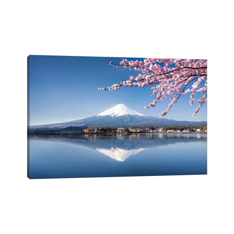 Mount Fuji In Spring by Jan Becke - Wrapped Canvas Print, 20.32 cm H x 30.48 cm W
