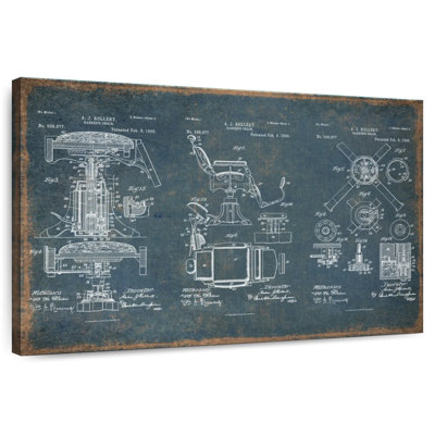 Barber's Chair 1898 Blue Patent
